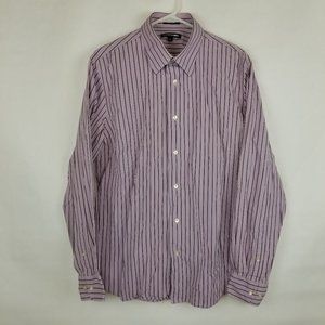 Express1MX Long Sleeve Button Down Modern Fit Size L (16 - 16 1/2) Lavender